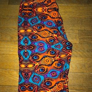 Dr Suess Peacock OS leggings NWOT